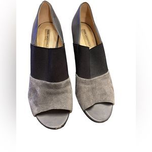 Karl Lagerfeld Shoes | Karl Lagerfeld moyen Darci Wedges 8.5 Black Gray w/flaws